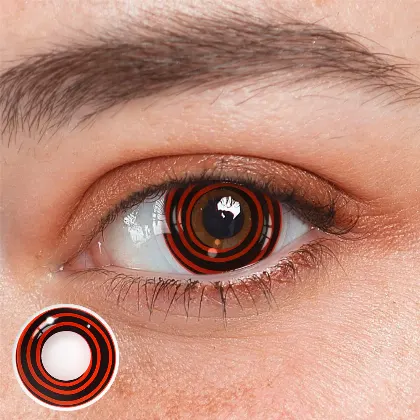 EOSLENS Black Red Spiral | 1 Year